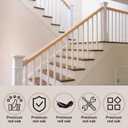 CroBlissful 1 Pack 4 ft Red Oak Modern Style Straight Wood Handrail for Stairs, Oval Stair Railing Indoor, Modern Traditional Stair Remodel