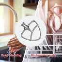 Stainless Steel Beaters for KitchenAid Stand Mixer, 4.5-5Qt Tilt-Head Paddle Attachment for Kitchenaid Mixer, Polished Flat Beater for KitchenAid-Dishwasher Safe by HOZODO