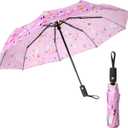 Mr. Pen- Windproof Travel Umbrella, Small Water-Resistant Automatic Folding Umbrella for Rain and Sun, Light, Compact and Portable for Women & Men, Fits Car & Backpack (Splatter Paint)