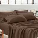 Bare Home Microfiber 4 Pack Standard/Queen Pillowcases, Cocoa, 20x30