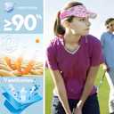 Women Sun Sport Visor Hats for Running,Tennis,Golf - Adjustable & Lightweight (V206-yellow)