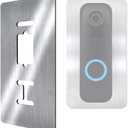 Stainless Steel Faceplate, Accessories for Blink Video Doorbell, Video Doorbell Bracket, Sign, Fixing, Wall Plate for Wireless Bell Silvery(T90)
