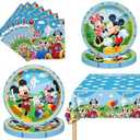 3 x 
Mickey Party Supplies 41Pack include 20 plates, 20 napkins 1 tablecloth for Mickey birthday party Decoration