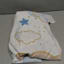 Mocsicka Bear Baby Shower Backdrop We can Bearly Wait for Boys Baby Shower Party Decorations Balloons Stars Clouds Gold Photography Background (Blue, 7x5ft(82"x60"))