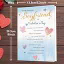 3 x IDU Valentines Day Card for Boyfriend,Valentines Day Cards for Him,Boyfriend Valentines Day Gifts with Glitter Heart Design