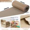 Corrugated Cardboard Roll 12 x 197 Inch Singleface Corrugated Paper Roll Heavy Duty Large Corrugated Wrap Paper Sheet for Christmas Gift Packing, Storage, Shipping, DIY