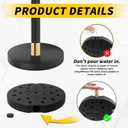Black Stanchion, 5 ft Black Velvet Rope Red Carpet Ropes and Poles, Stainless Steel Stanchions Post Used for Theaters, Parties, Wedding, Exhibition, 6PCS