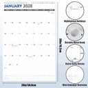 GuassLee Extra Large Wall Calendar 2027-2028, 18 Month, 20"x30", 30"x20"