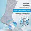 Womens Cushioned Athletic Running Crew Socks Breathable Wicking Comfort Hiking Socks 5 Pairs (9-11)