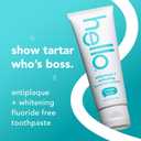 Hello Antiplaque and Whitening Fluoride Free Toothpaste, 5 Oz Tube, Whitening Toothpaste with Natural Peppermint Flavor and Tea Tree Oil, Crushes Tartar and Helps Remove Surface Stains, 3 Pack