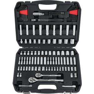 Amazon Basics Mechanic's Tool Socket Set With Case, 123-Piece