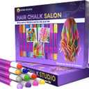 Desire Deluxe - Girls Gifts Hair Chalk 10 Temporary Non-Toxic Easy Washable Hair Dye Colourful Pens