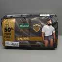 Depend Real Fit Adult Diapers, Incontinence Underwear for Men, Disposable, Maximum Absorbency, Large/Extra Large, Grey, 20 Count, Packaging May Vary