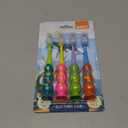 Kids Toothbrush 4 Pack - Soft Bristles with Suction Cup - Toothbrush Kids, Child Sized Brush Heads, 3-10 Year Old Kid Toothbrush with Easy Storage - Toddler, Girl and Boy Set (4-Pack, Multi-Color)