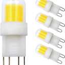 ZHENMING G9 LED Light Bulbs, Dimmable G9 Base, 4W Equivalent 40W Halogen, 300LM, Daylight White 6000K, AC 110V/120V/130V, G9 Bin-pin Base, G9 Bulbs for Home Lighting (Pack of 4)