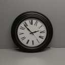 Bernhard Products Extra Large Wall Clock, 18 Inch, Dark Brown, Quartz Silent, Battery Operated, Non-Ticking, Decorative Roman Numeral, Stylish Clock, Accurate Timekeeping