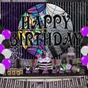 Wednesday Birthday Party Supplies, Cartoon Wednesday Family Party Favors, Cartoon Party Decorations Include Backdrop, Banner, Balloons, Cake Toppers