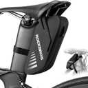 ROCKBROS Bike Seat Bag, Waterproof 0.6L Bike Seat Bag Frame Bag, Lightweight Bike Saddele Bag Top Tube Bag, Bike Accessories for Mountain MTB Road Foldable Bikes
