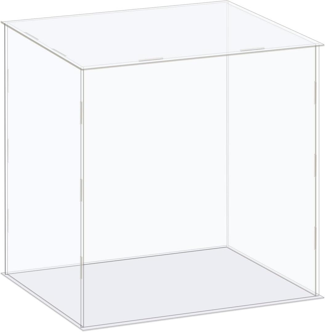 MECCANIXITY Acrylic Display Case Box Clear Dustproof Protection Showcase 14.1x8.3x12.2 Inch for Collectibles Display