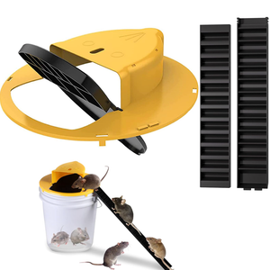 Bucket Lid Mouse Trap Metal 5 Gallon,Strong Metal Material that Cannot be Bitten, auto Reset, Repeat Catch, Indoor Outdoor, Reusable 5 Gallon Bucket Lid, (1Pack) (Yellow) (Yellow)