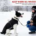 Dog Heated Warm Coat Jacket Pet Winter Black Vest Graphene Heat Lining Coat for Dogs Pet Outdoor Supplies(Not Included Batteries)(X-Large)