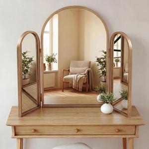 Wonderjune Trifold Vanity Mirrors 3 Way, 30 x 37 in