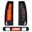 Tresound Tail Lights + 3rd Third Brake Cargo Lamp for Chevy & GMC C1500 K1500 1988-1999, C2500 C3500 K2500 K3500 1988-2000, for Blazer 1992-1994, for Silverado 1994-1998 Rear LED Taillight