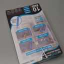 Cozy Essential Vacuum Storage Bags, 80% Compression Vacuum Seal Space Saver Plastic Packaging Bags for Clothes, Blankets, Pillow, Bedding, Comforters, Sealer Clothing Storage,10 Combo