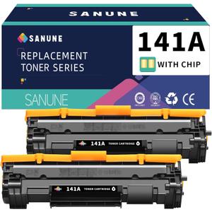 141A Toner Cartridge (with Chip) Replacement for HP 141A 141X W1410A W1410X Black Toner Cartridges for HP M139w M110w M140w Printer Ink (2-Pack)