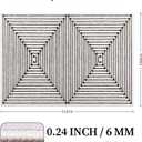 YIHOUSE Washable 5x7 Area Rugs for Living Room, Black and White Striped Rug for Bedroom Playroom Non Slip Low Pile, Soft Modern Geometric Carpet for Entryway Home Office Decor