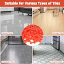 100 Pcs 6-in-1 Hexagon Tile Spacers 15mm Reusable Large 2.64 inch Plastic Tile Leveling Shims, Colour Coded Gap Clips for Wall & Floor Tiling, Fast Removal (Red)