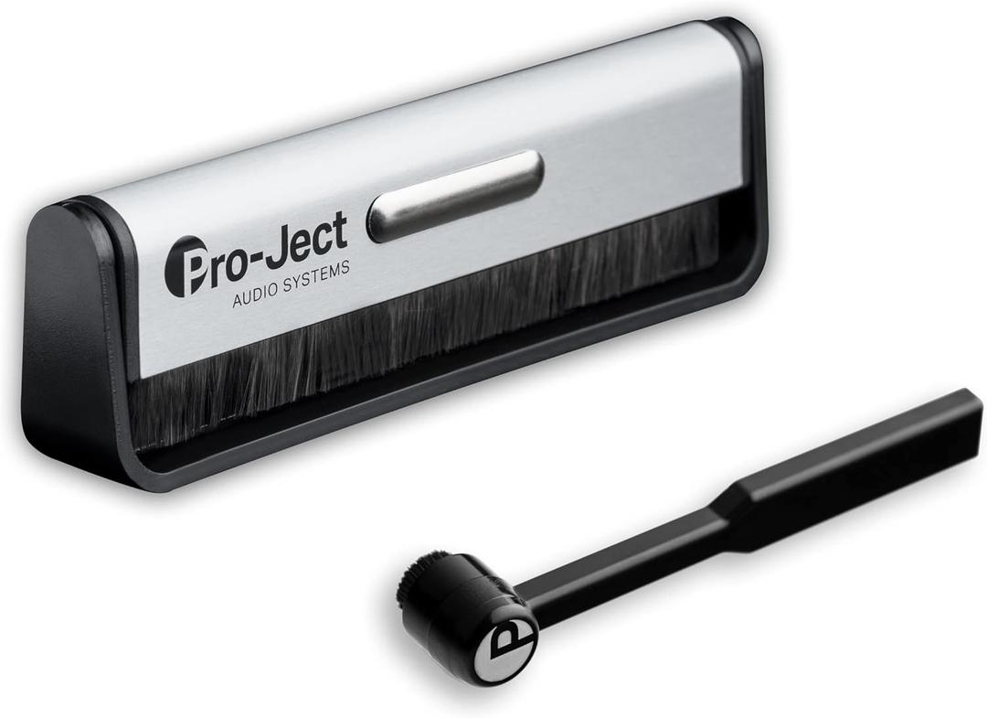 Pro-Ject Cleaning Set Basic, Carbon Fibre Cleaning Brush for Record and Carbon Needle Brush