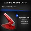 Tail Light Assembly Compatible with Honda CRV 2017 2018 2019 - LED Brake Tail Light Replace for HO2804113|33550-TLA-A01 - Driver Left Outer Rear Side