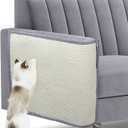 Upgraded Cat Scratch Furniture Protector,Cat Scratch Sofa Arm Sheild with Large Size Natural Sisal for Protecting Couch Sofa Chair Furniture 27.9''L*19.7''W (Light Grey/Right Handed)