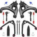 12pc RWD Front End Upper & Lower Control Arms Suspension Kits with Polyurethane Bushing for 1999-2006 Chevy Silverado 1500, GMC Sierra 1500
