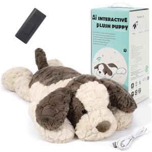 Kids AI Talking Dog Plush Toy, AI-Powered Interactive Stuffed Animal, Educational & Emotional Companion, Parental APP Monitoring, Multi-Language Real-Time Voice Toy for Kids Age 3+ Plush Toy-ai Core