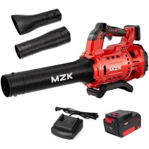 MZK 20V Brushless Leaf Blower, 600CFM Blower Cordless with 4.0Ah Battery and Fast Charger, (1Battery)