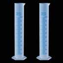 2Pack 1000ml Plastic Graduated Cylinder, Plastic Measuring Cylinder Set, 2-Sided Marking Lab Cylinders, Clear Science Measuring Cylinder for Home and School Science, Laboratory Supplies