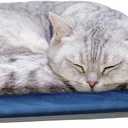 Pecute Pet Heating Pad, Dog Heated Pad with Chew Resistant Cord, Waterproof Layer, Warming Cat Heated Pads, Indoor Pet Heating Pads for Dogs Cats, Auto Temp Control with Washable Cover, 15.7" x 12.6"