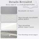 Cervical Neck Pillow, Premium Ergonomic Pillown,Memory Foam Pillow for Neck & Shoulder Side Sleeping (Gray)