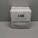 KIRE 100PCS Disposable Plates - White with Gold Rim for Christmas Party/Wedding - Includes 50Pieces 10.25inch Dinner and 50Pieces 7.5inch Dessert/Salad Plates