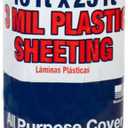 Film-Gard 626132 Consumer Plastic Sheeting 10' Width X 25' Length X 3 mil thick, Black