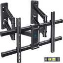 PERLESMITH Corner TV Wall Mount Full Motion, Corner TV Bracket Fits 37-70 Inch LED, LCD 4K Flat Curved Screen TVs Hold up to 99 lbs, Max VESA 600x400 Tilt, Swivel and Level, PSCLF1