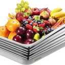 VEVOR 6 Pack Stainless Steel Hotel Pans,2.5-Inch Deep 0.8mm Thick Commercial Food Pans, Anti-Jam Catering Food Storage Metal Pan for Steam Tables, Food Warmer,20.8 x 13 x 2.5inch