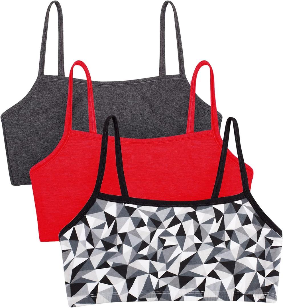 Fruit of the Loom Women's Spaghetti Strap Cotton Sports Bra - All-Day Comfort & Easy Movement, 32