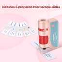 60x-120x Mini Pocket Microscope for Kids Adults, Portable Handheld Microscope, Miniscope Portable for Kids Little Scientist Students School Minilabsters Education
