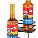 THYGIFTREE Coffee Syrup Rack Organizer 4 Bottle Syrup Holder Stand 2-Tier Storage Shelves for Kitchen Coffee Bar Station