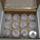 12 Pack Crystal LED Tea Light Candles, Battery Operated, Flameless, Kids & Pets Friendly, Long Battery Life, Modern Design for Decoration, Wedding, Party, Dating, Festival Celebration, Dinner