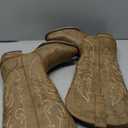IUV Cowboy Boots for Women Mid Calf Fashion Cowgirl Boots with Embroidery Western Snip Toe, 7