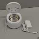 Dental Ultrasonic Retainer Cleaner Machine: 45kHz Dental Cleaning Pod with Digital Timer & 200ML, Deep Cleaning for Dentures, Mouth Guards, Aligners, Night Guards, Braces, Toothbrush Heads & Jewelry (White)